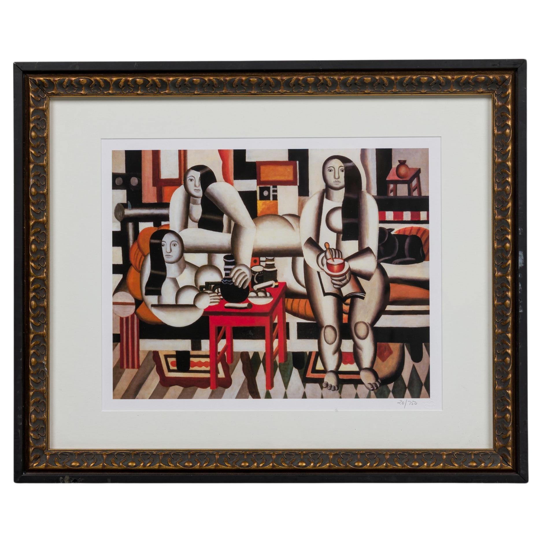 French Cubist Lithograph For Sale
