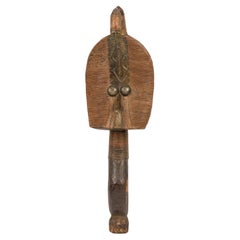 Kota Reliquary Sculpture, Handmade Wood and Bronze, Tribal Art, Africa