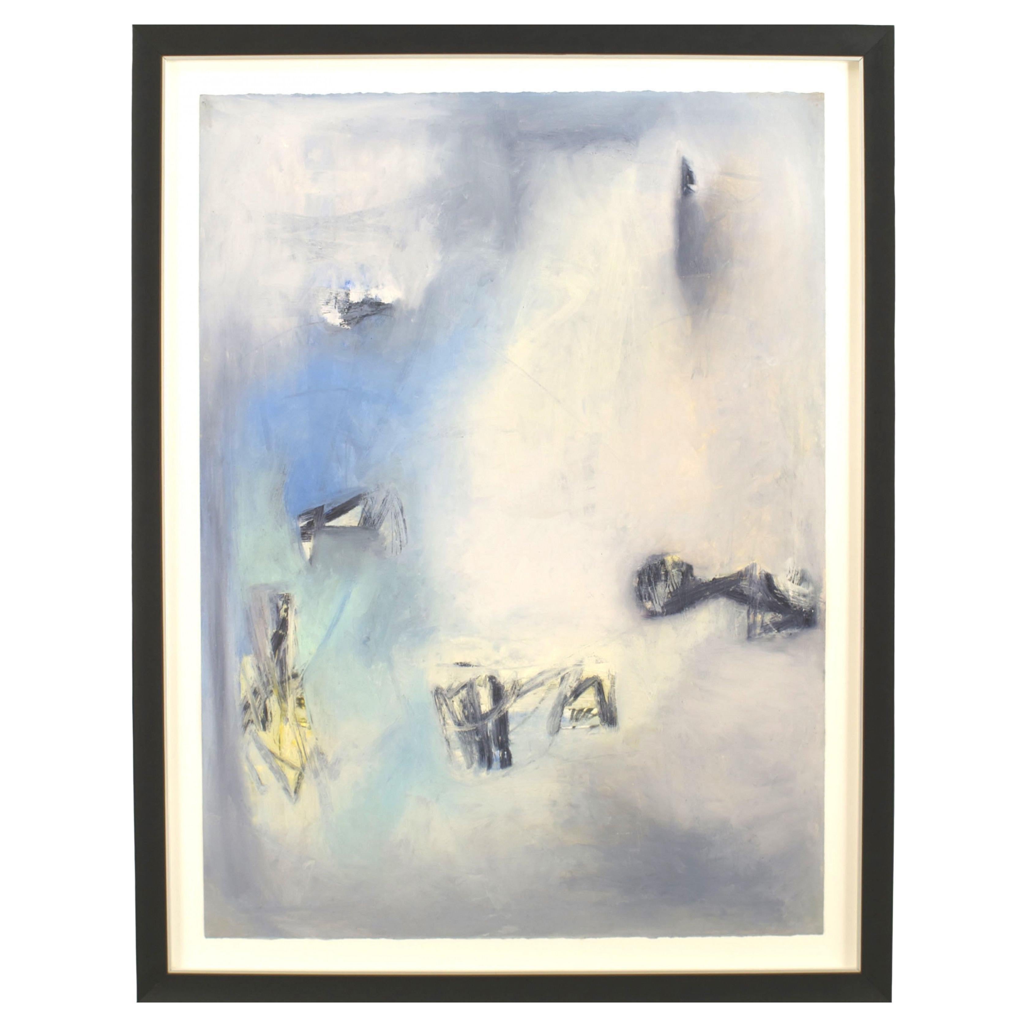 American Post-War Abstract Oil Painting, Modern Style, Framed