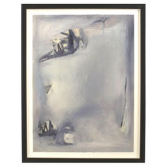American Post-War Abstract Oil Painting, Gray Field, 20th Century