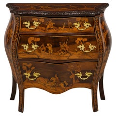 18th Century Continental German Louis XV Commode in Burl Wood & Bronze