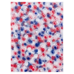 Abstract Acrylic Painting on Canvas, Red, White, and Blue Modern Art