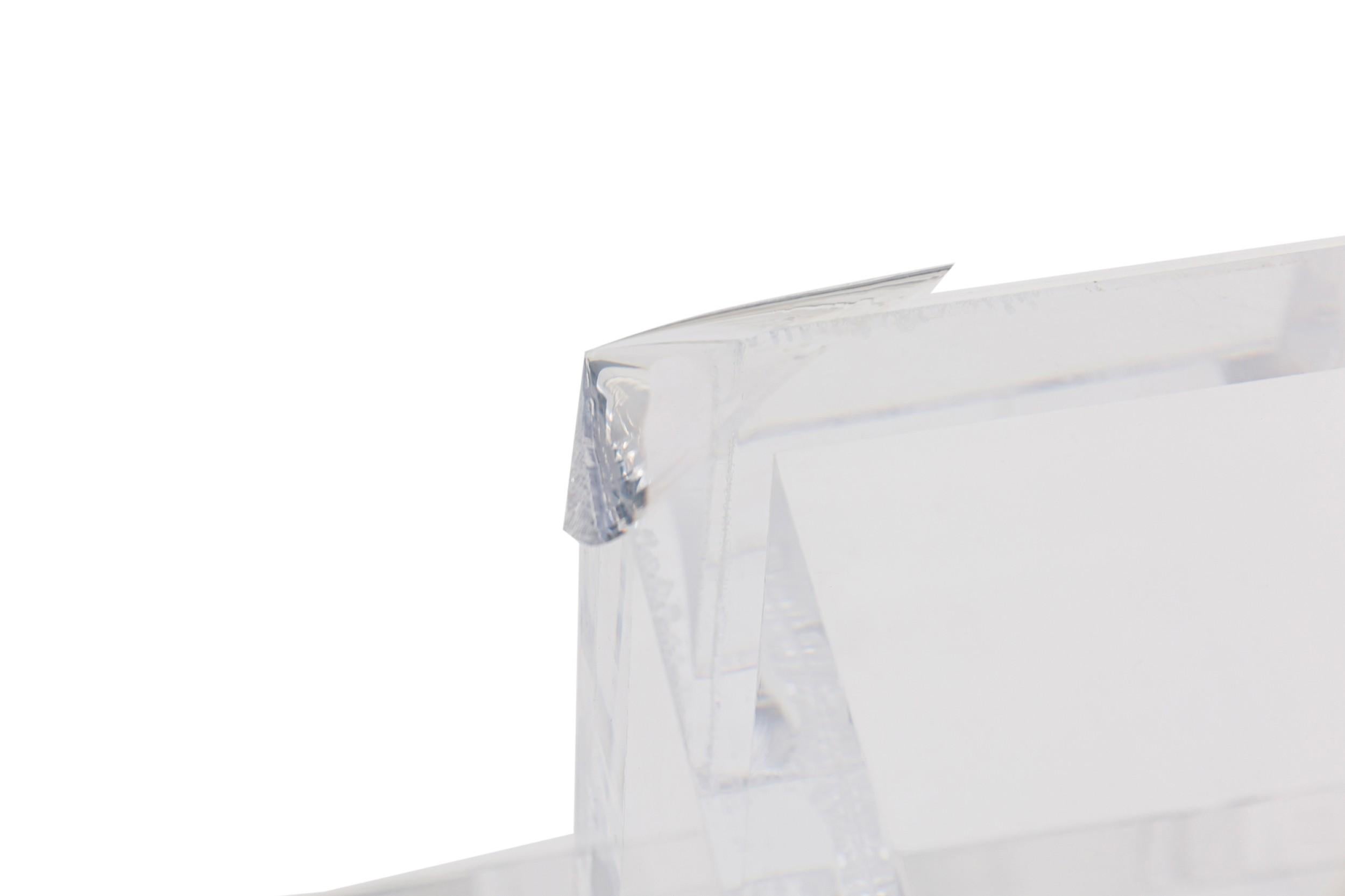 GEOFFREY BRADFIELD American Contemporary Lucite Center Table Bon état - En vente à Queens, NY