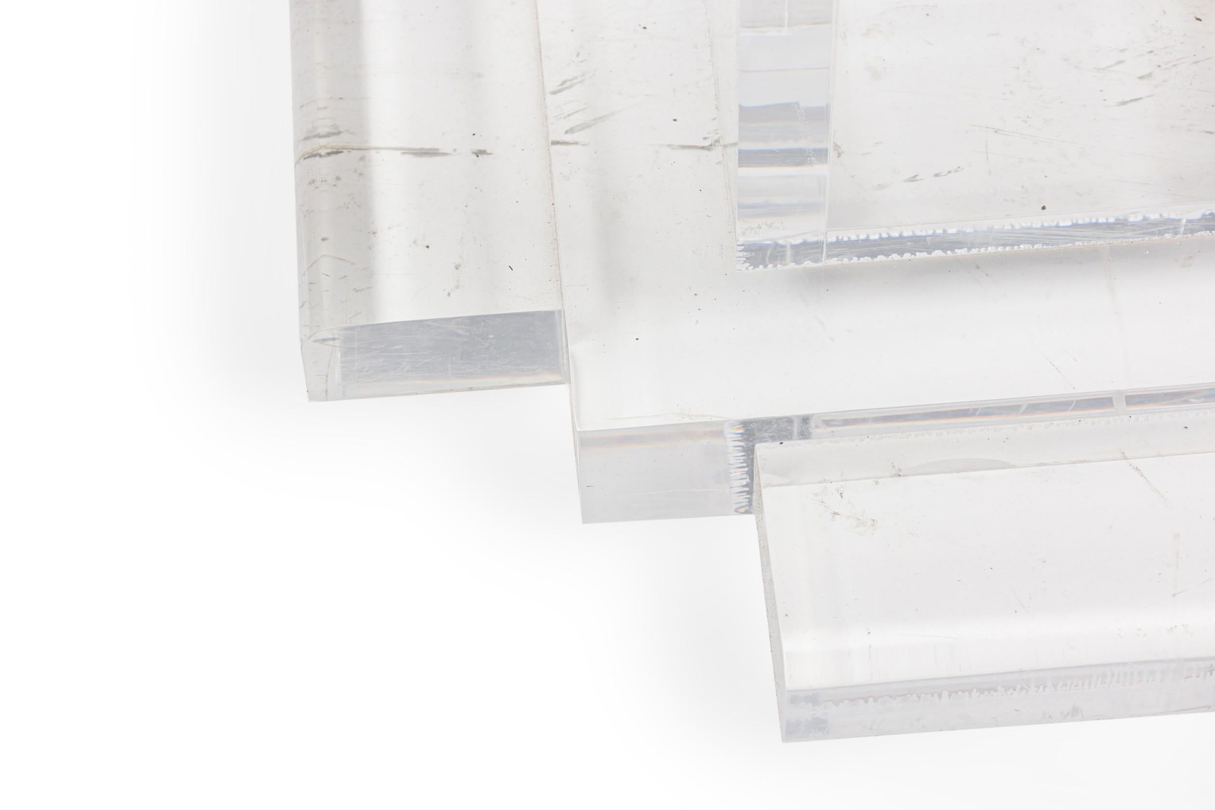 Acrylique GEOFFREY BRADFIELD American Contemporary Lucite Center Table en vente