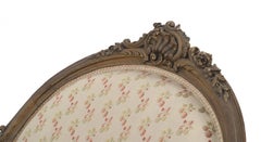 Chaise à fleurs en noyer de style Louis XV