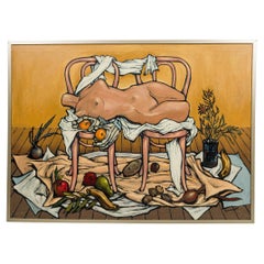 Mid-Century Modern Oil on Canvas Still Life, Composition #35, USA