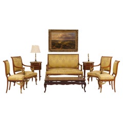 Ensemble de salon de 5 pièces en acajou, style Empire français du XIXe siècle