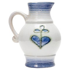 East German Mid-Century Ceramic Pitcher by Strehla Keramik