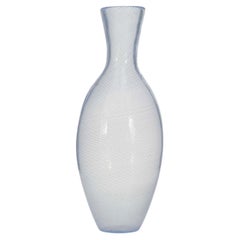 Murano Style Lavender Swirl Art Glass Bud Vase, Modern Design, 2006