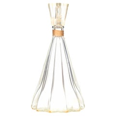 French Art Deco Ribbed Glass Perfume Bottle by D'Orsay, 20th Century