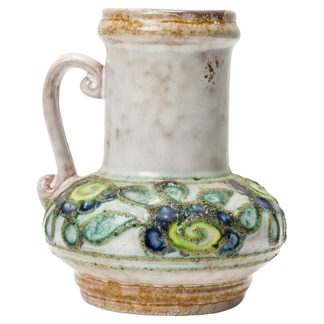 Vaso in ceramica in stile Mid-Century Modern di A. Pittalis, design della Germania dell’Est