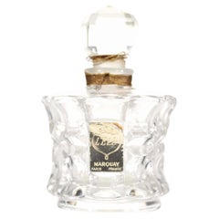 Flacon de parfum Art déco français en verre, signé Marquay, design moulé, France