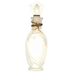 Bottiglia di profumo in vetro smerigliato francese Art Decor con design decorativo