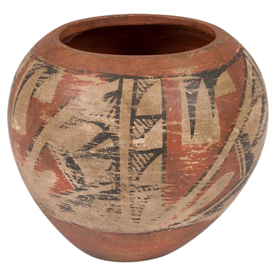 F. Toya Jemez Pueblo Clay Pot, Handmade Rustic Design, Late 1800s