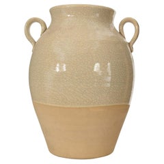Urna in ceramica smaltata beige