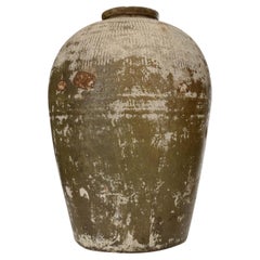 Vaso in ceramica patinata, design moderno affusolato, Stati Uniti, XX secolo