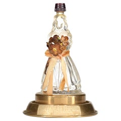 American Art Deco Perfume Bottle by Babs Creations, Clear Glass, 1939