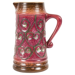Mid-Century Modern Ceramic Pitcher by A. Pittalis, Green Design