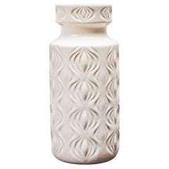 Vaso in ceramica bianca Scheurich in stile Mid-Century Modern, Amsterdam, Germania