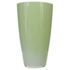 Mid-Century Light Green Glass Vase, Scandinavian Modern Design