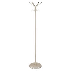 Mid-Century Modern Aluminum Coat Tree with Iron Base, USA, 68.5