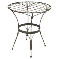 Ebonized Iron Round Café Table, 19th Century Biedermeier Style