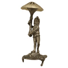 19th Century German Pewter Gnome Toothpick Holder, Biedermeier Style