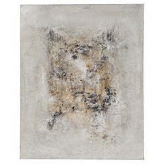 20th Century Abstract Oil Painting in Earth Tones, Signed