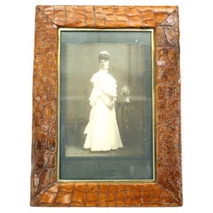 English Brown Crocodile Picture Frame