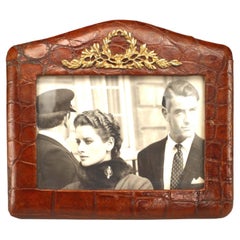 English Brown Crocodile Picture Frame