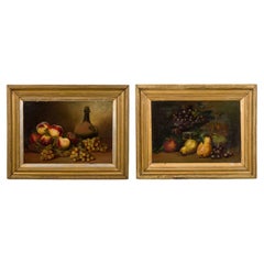 Pair of Victorian Still Life Oil Paintings, Gilt Framed, 19th Century