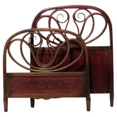 Michael Thonet Mahogany Bentwood Double Scroll Twin Bed
