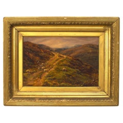 English Victorian Landscape of Sheep, Oil on Canvas, 19th Century