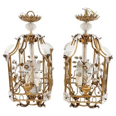 Coppia di lampadari Maison Bagues