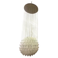 J.T. Lampadario a sospensione Kalmar Pagode, vetro testurizzato, Austria moderna