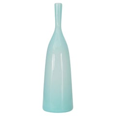 Scandinavian Mid-Century Light Blue Glass Bud Vase