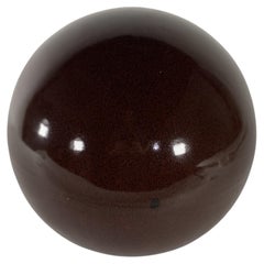 3 Large Burgandy Ceramic Spheres