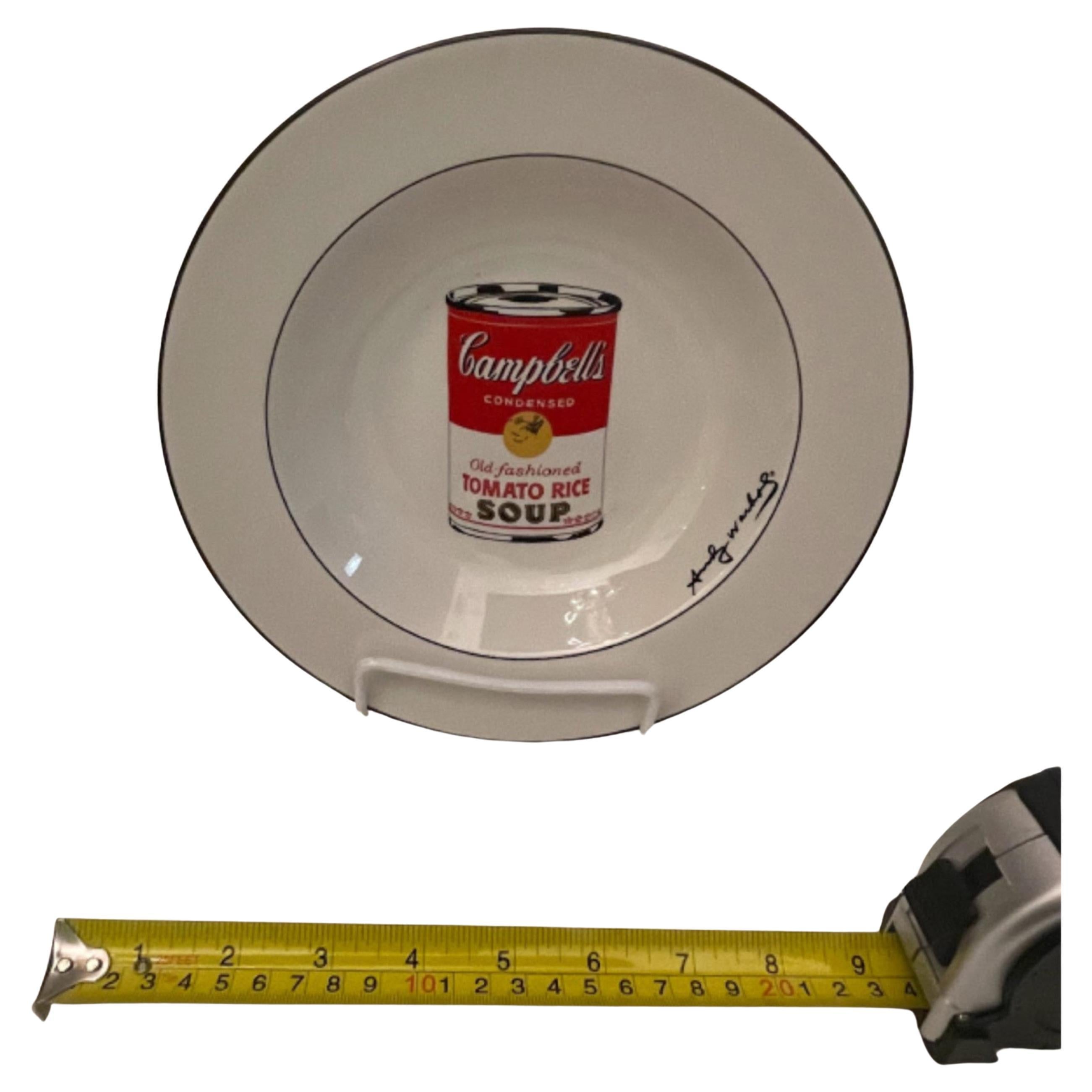 Andy Warhol American Modern Tomato Rice Label Campbell's Soup Pattern Soup Bowls