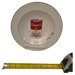 Andy Warhol American Modern Tomato Rice Label Campbell's Soup Pattern Soup Bowls