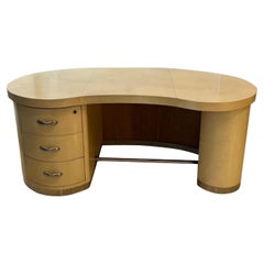 Jacques Adnet French Mid-Century kidney shaped desk