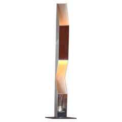 Neal Small Amerikanische Mid Century Chrom Stehlampe / Torchere in Winkelform