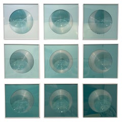 Paul Makovski American Acrylic & Vinyl Abstract Assemblage Art, Titled: "Sandra"