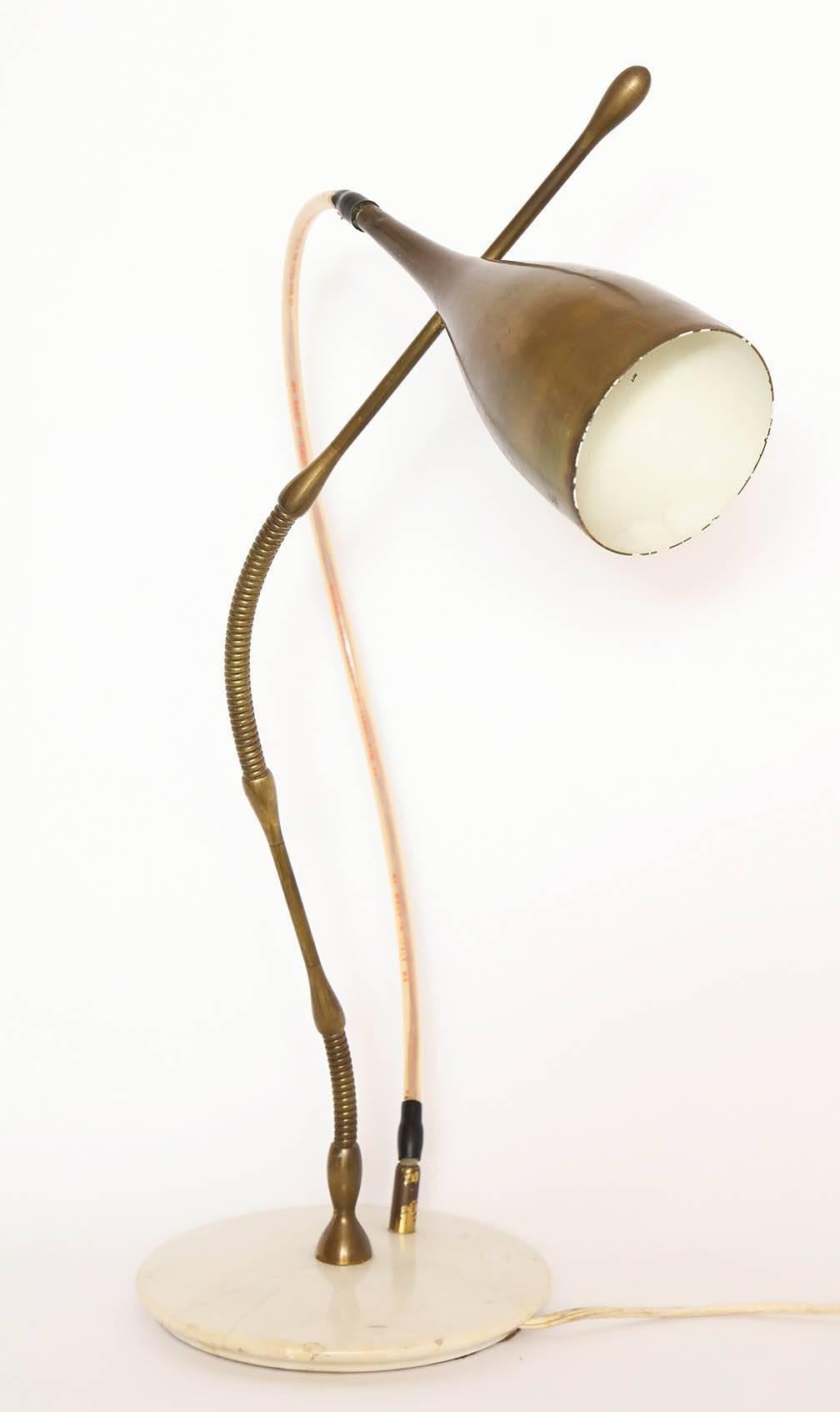 Mid-20th Century Articulated Table Lamp, Italian, 1950s Unique Rare Design
