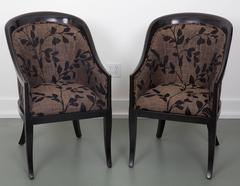 Pair of Decorative Tub Chairs Great Curved Back Supports