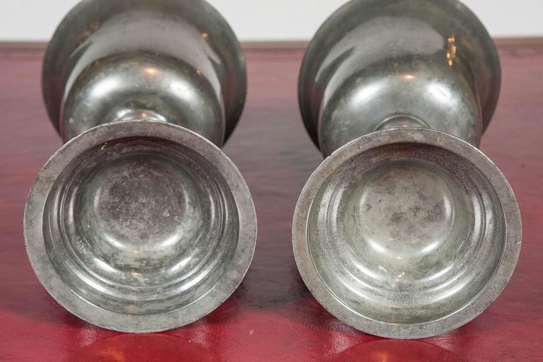 Pair of 18th Century Pewter Cups For Sale at 1stdibs