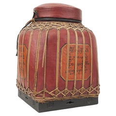 Grand pot d'apothicaire asiatique en papier mâché laqué, design du XXe siècle
