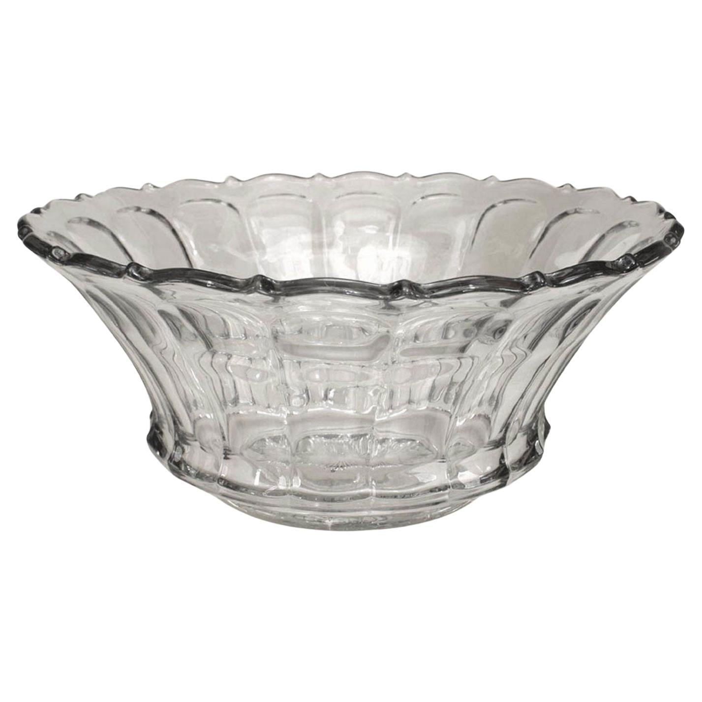 American Victorian Pressed Glass Punch Bowl