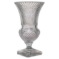 English Victorian Cut Crystal Vase