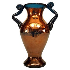 German Copper Glazed Glass Vase