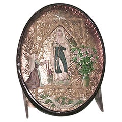 French Oval Religious Icon
